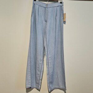 !!!NWT!!! Michael Michael Kors Chambray Wide Leg Pants, XS Petite